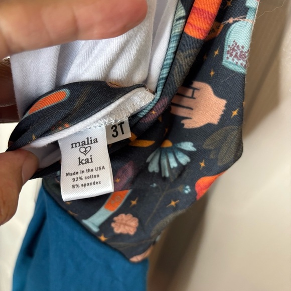 Malia And Kai Black And Teal Magical Fall Tank Twirl Dress Size 3 NWT - Picture 4 of 4